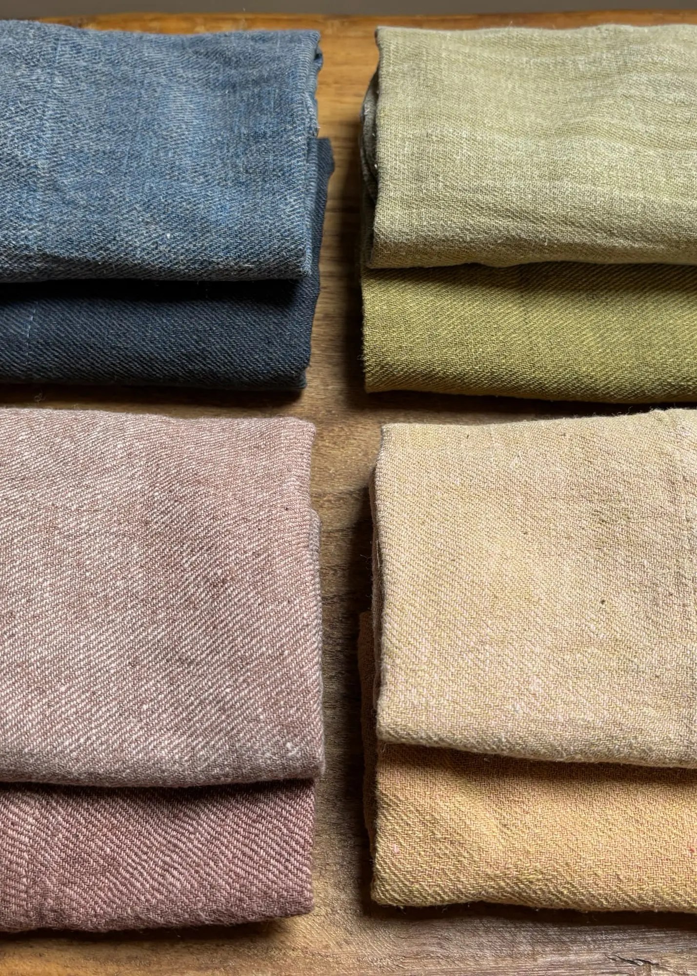 Aging - natural dyed fabric